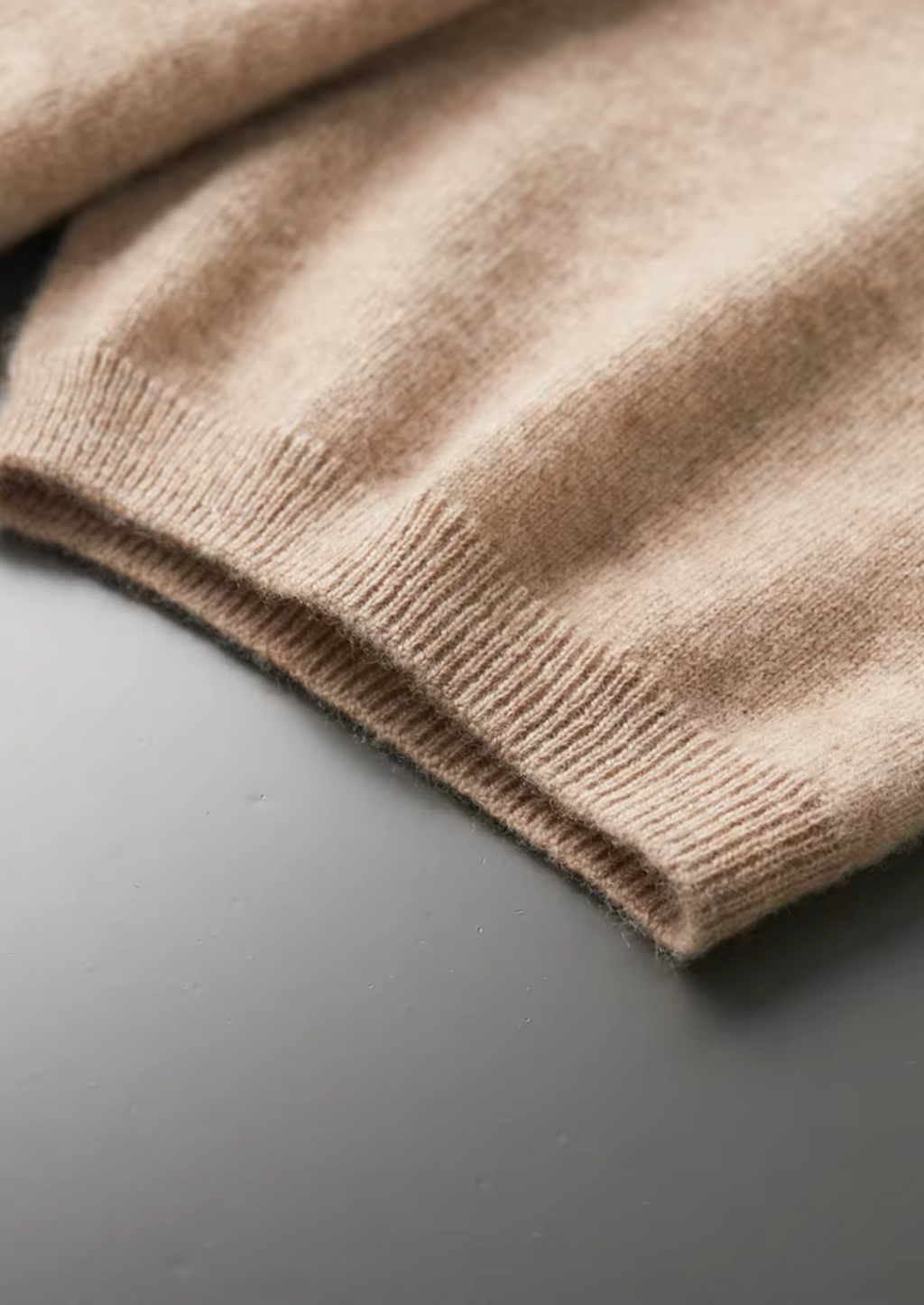 Cashmere Mock Neck T-Shirt for Women - Soft 100% Cashmere Fabric