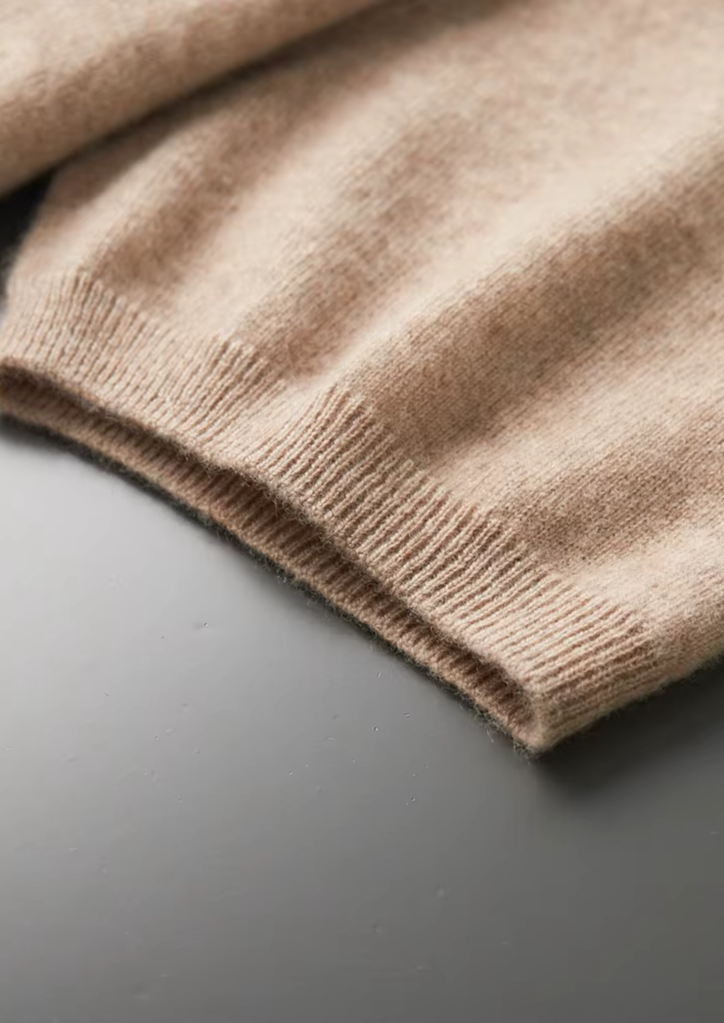 Cashmere Mock Neck T-Shirt for Women - Soft 100% Cashmere Fabric