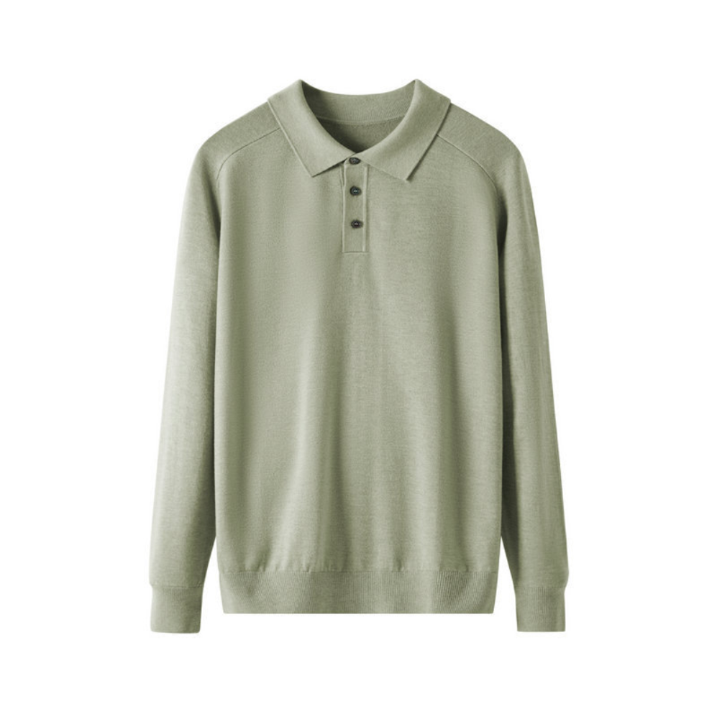 Premium Wool Polo Shirt for Men - Classic Fit, Casual Wear