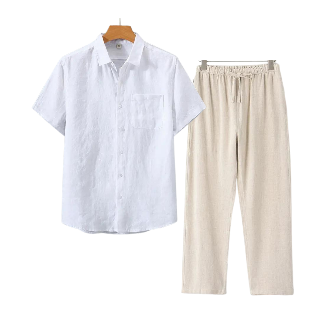 Linen Short Set for Casual Wear - Lightweight and Breathable Fabric