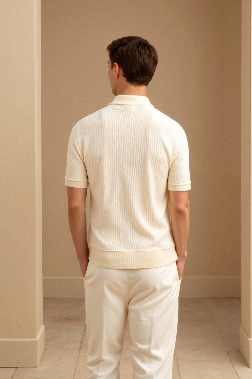 Woolen Structure Polo T-Shirt for Men - Casual Wear, Comfortable Fit