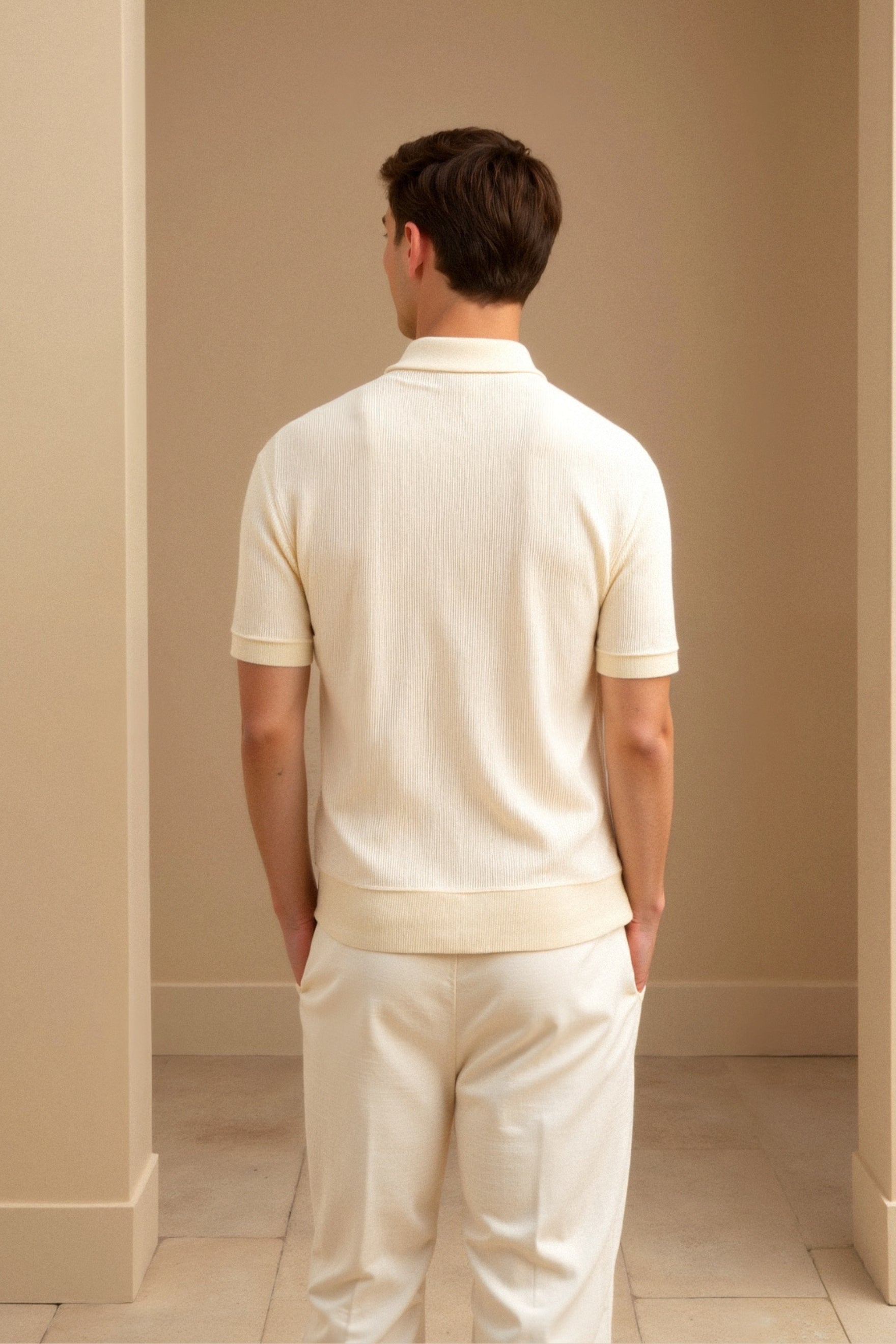 Woolen Structure Polo T-Shirt for Men - Casual Wear, Comfortable Fit
