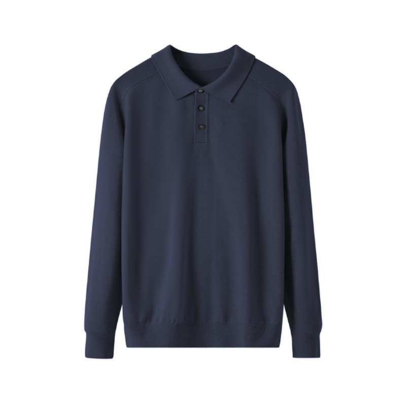 Premium Wool Polo Shirt for Men - Classic Fit, Casual Wear