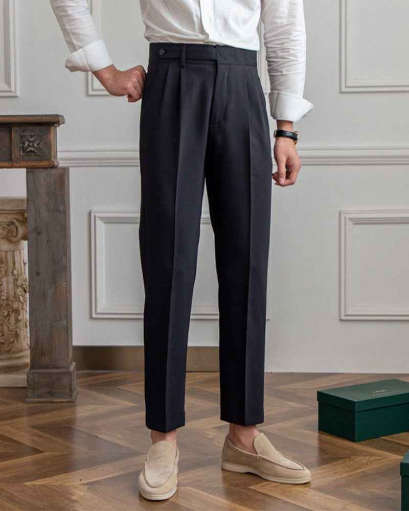 High Waist Trousers in Soft Fabric - Chic Parisian Style for Everyday Wear