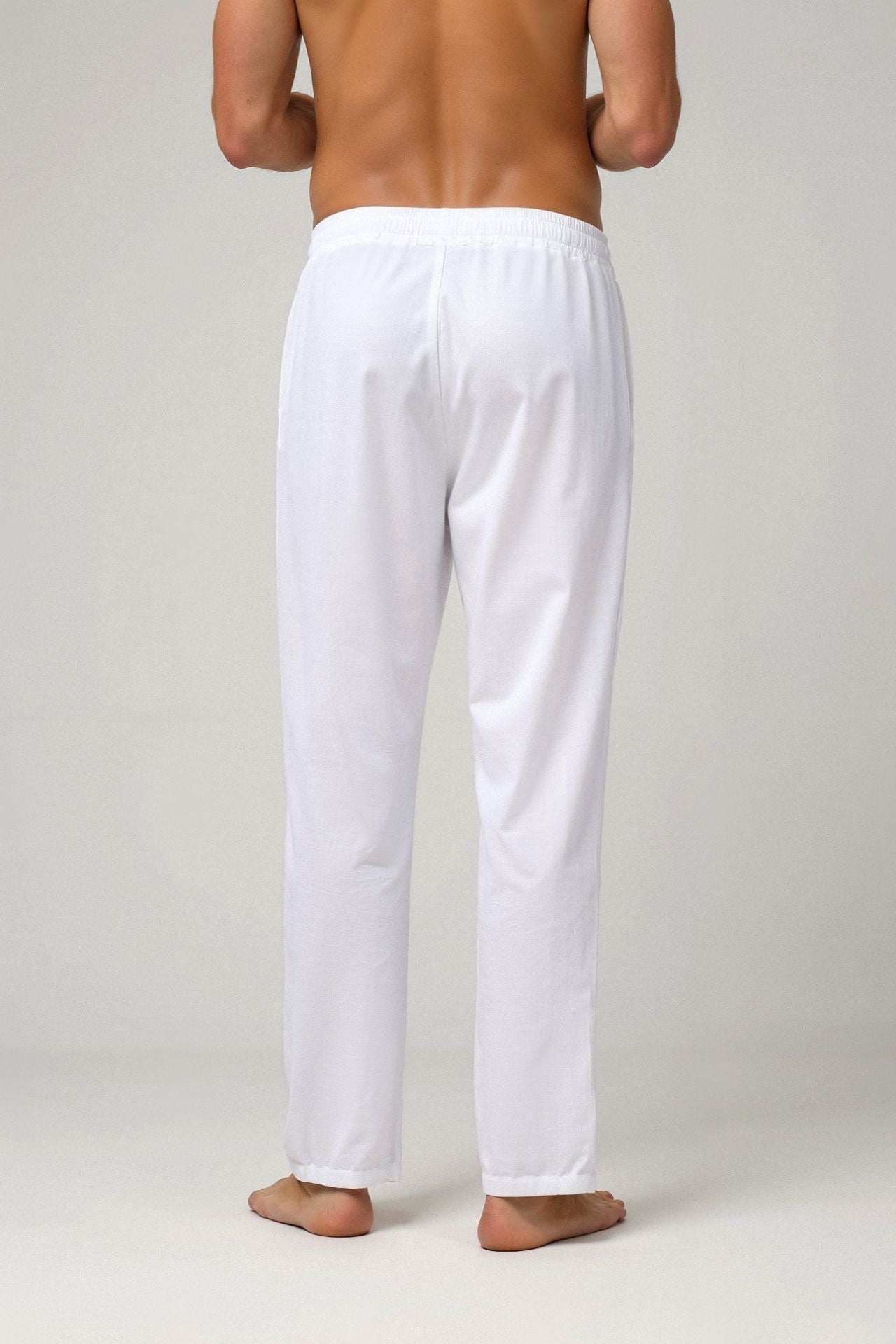 Cotton Linen Blend Drawstring Pants for Casual Wear and Comfort