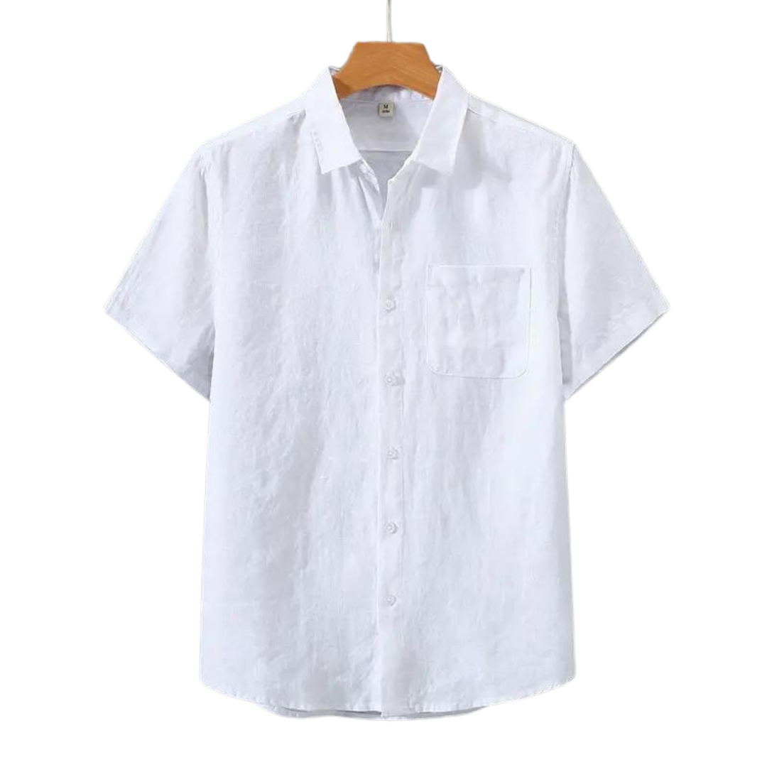 Linen Short Sleeve Shirt for Men - Casual Summer Wear in Lightweight Fabric