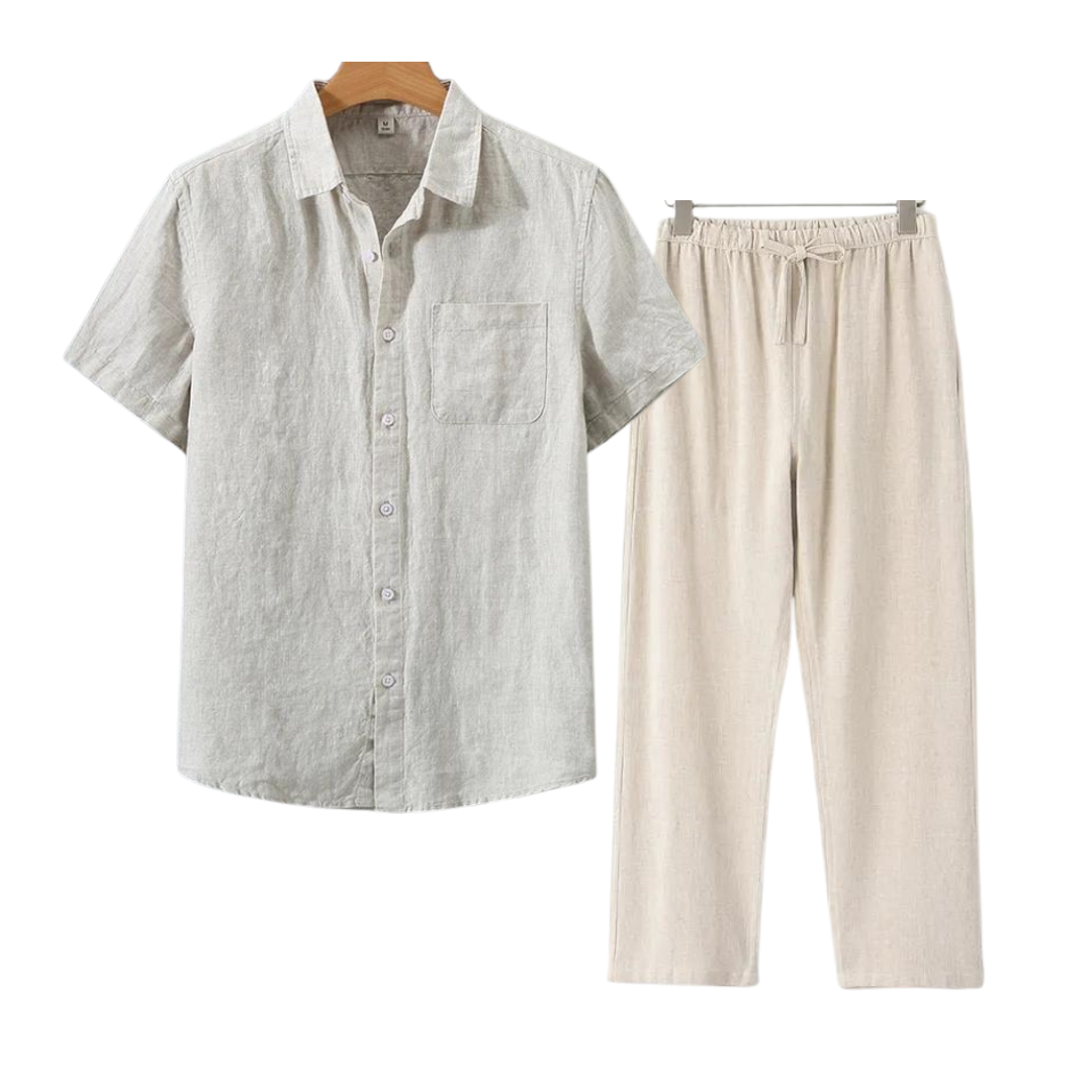 Linen Short Set for Casual Wear - Lightweight and Breathable Fabric