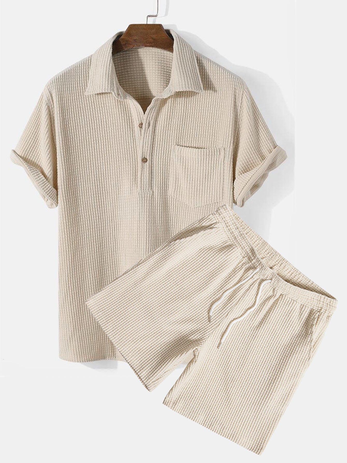 Short-Sleeved Tulum Set - Lightweight Cotton Casual Outfit for Women