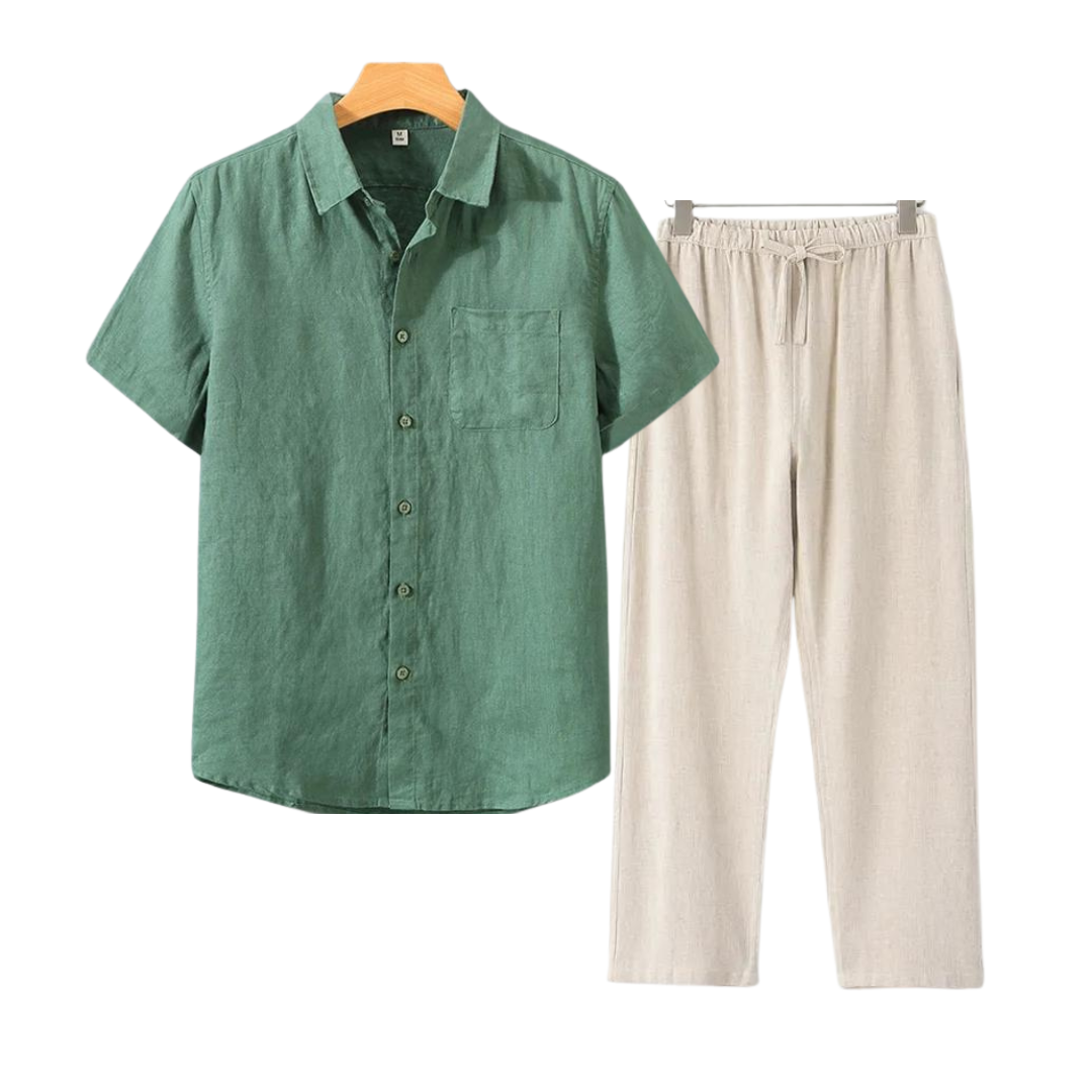 Linen Short Set for Casual Wear - Lightweight and Breathable Fabric