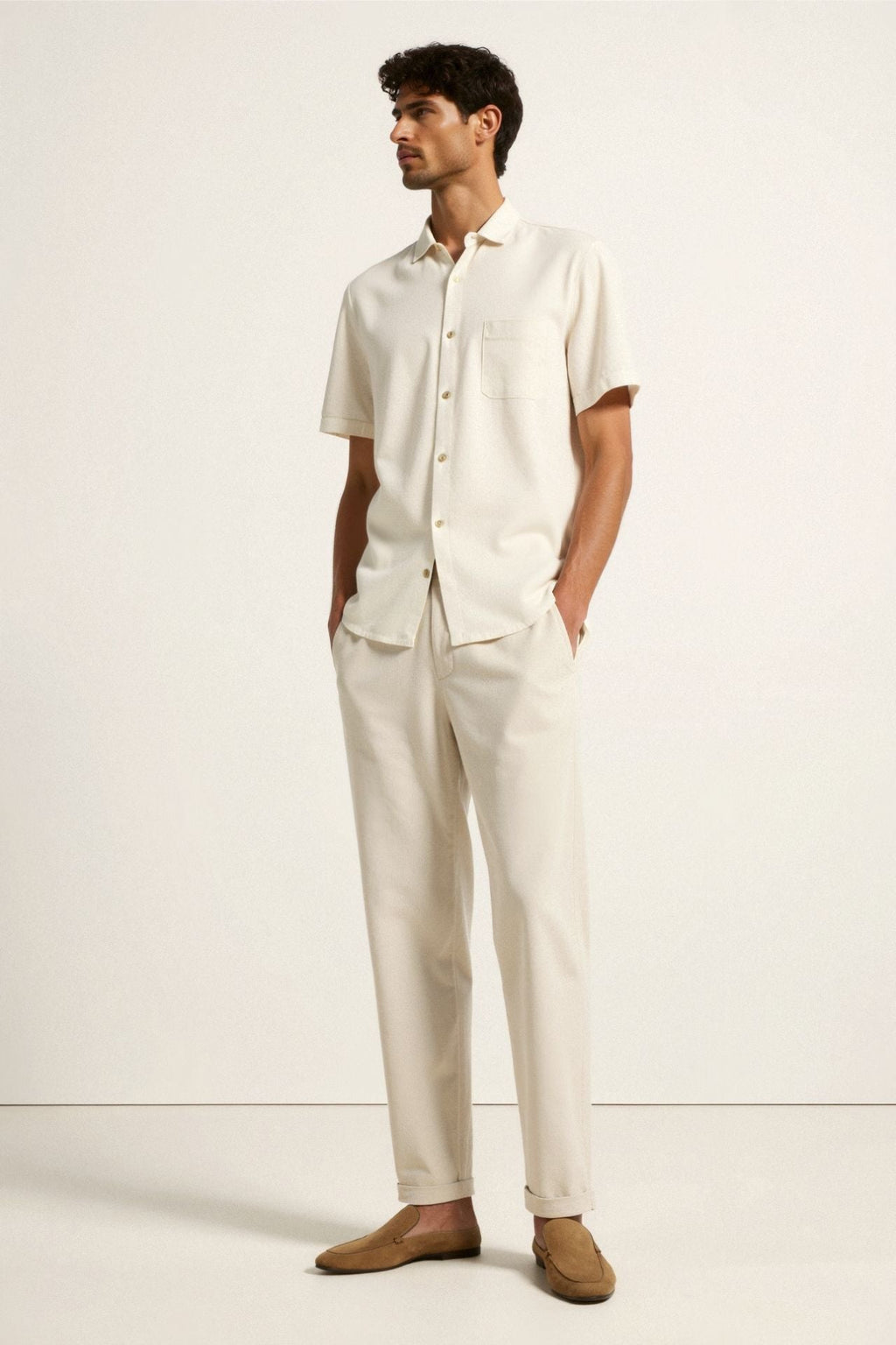 Linen Loose Fit Pants for Men - Regular Fit Casual Trousers