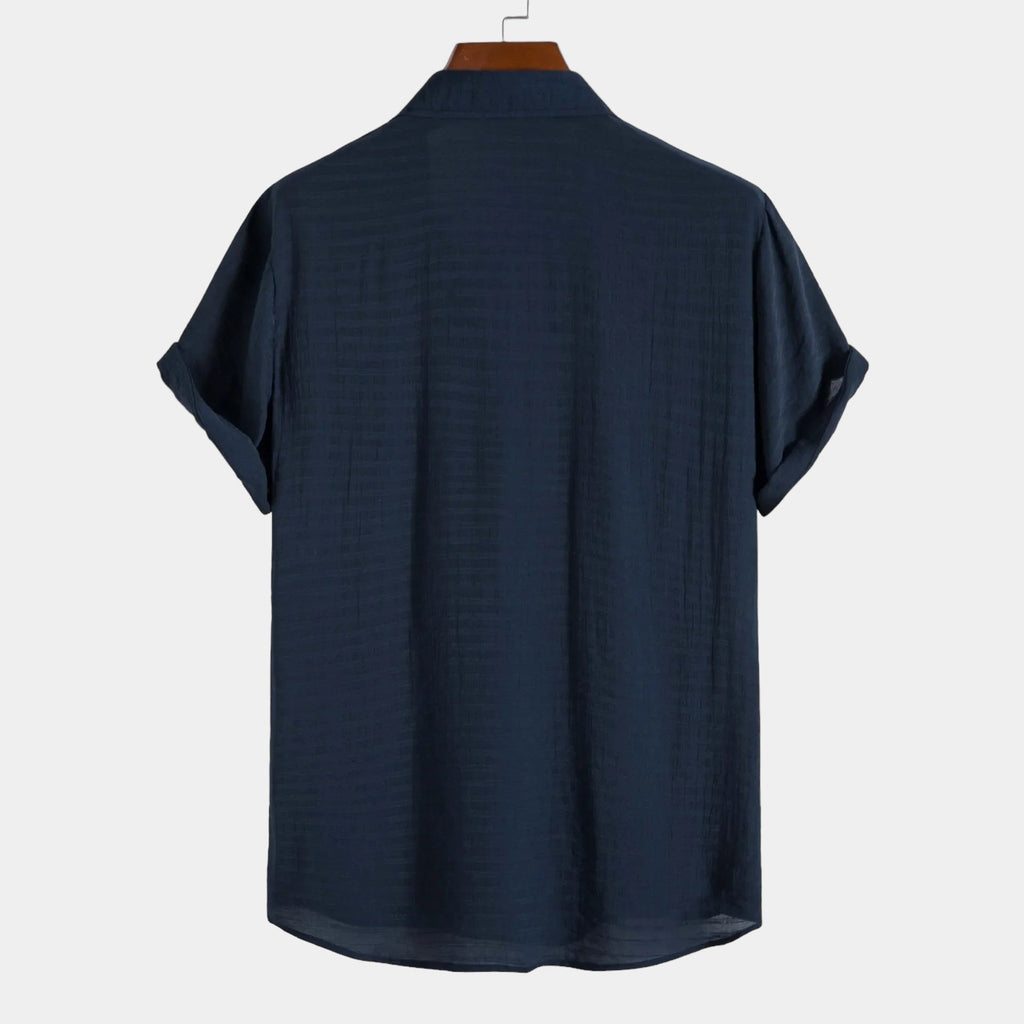 Men's Lightweight Cotton Summer Shirt - Short Sleeve Casual Wear