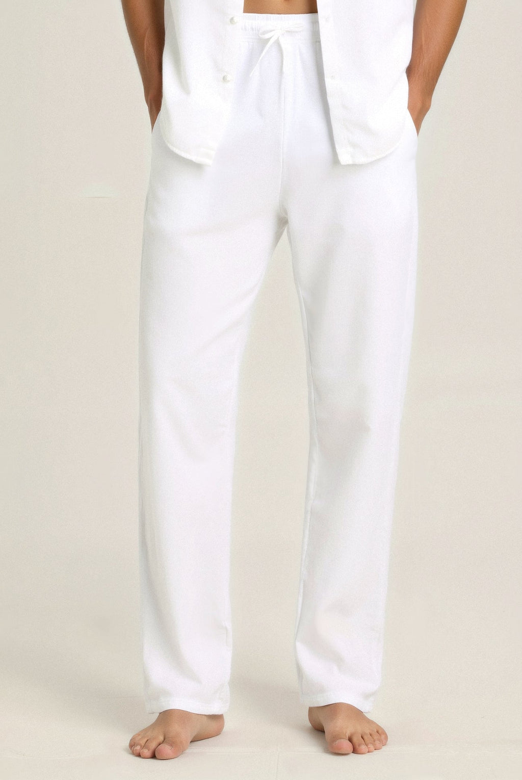 Lightweight Cotton Linen Beach Pants for Summer Casual Wear