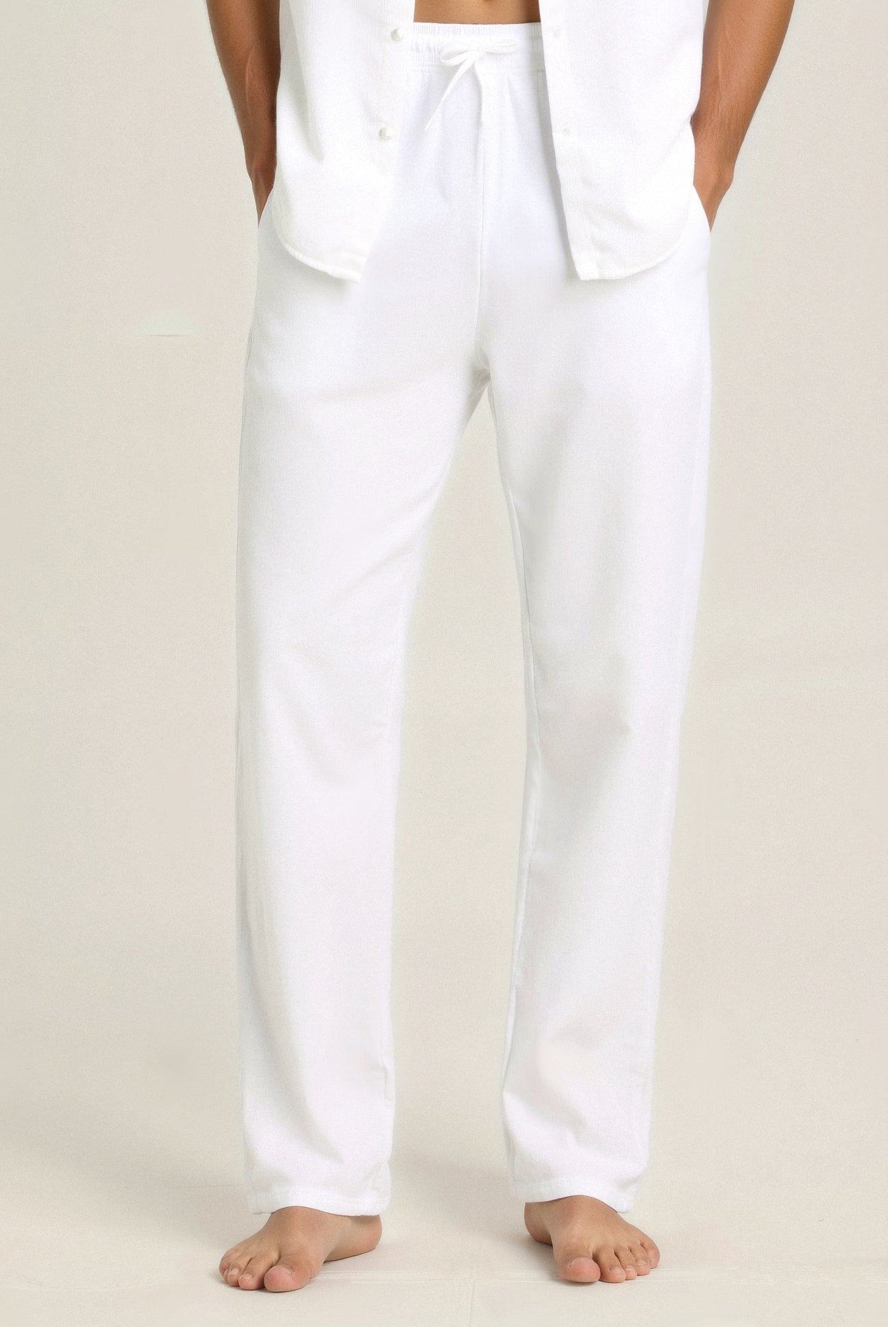 Lightweight Cotton Linen Beach Pants for Summer Casual Wear