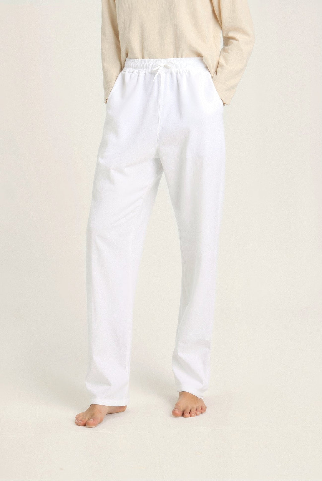 Lightweight Cotton Linen Beach Pants for Summer Casual Wear