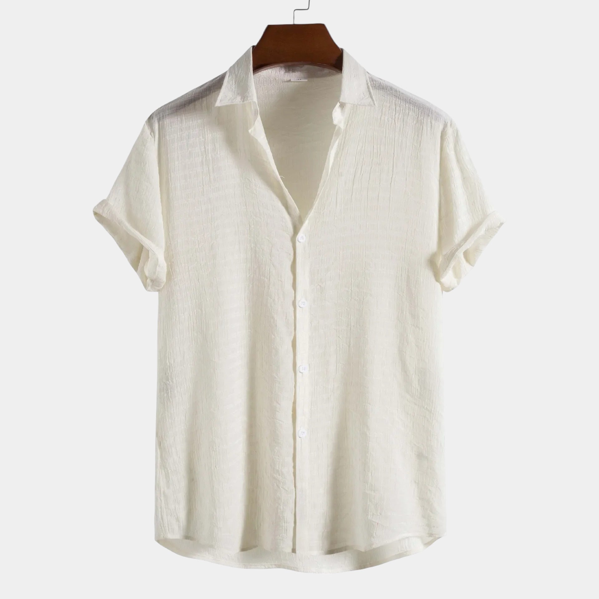 Men's Lightweight Cotton Summer Shirt - Short Sleeve Casual Wear