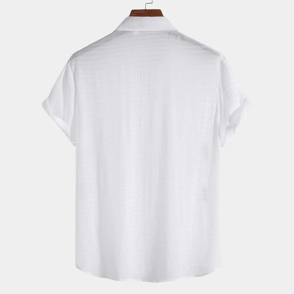 Men's Lightweight Cotton Summer Shirt - Short Sleeve Casual Wear