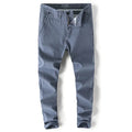 Slim Straight Chino Pants for Men - Comfortable Cotton Casual Trousers