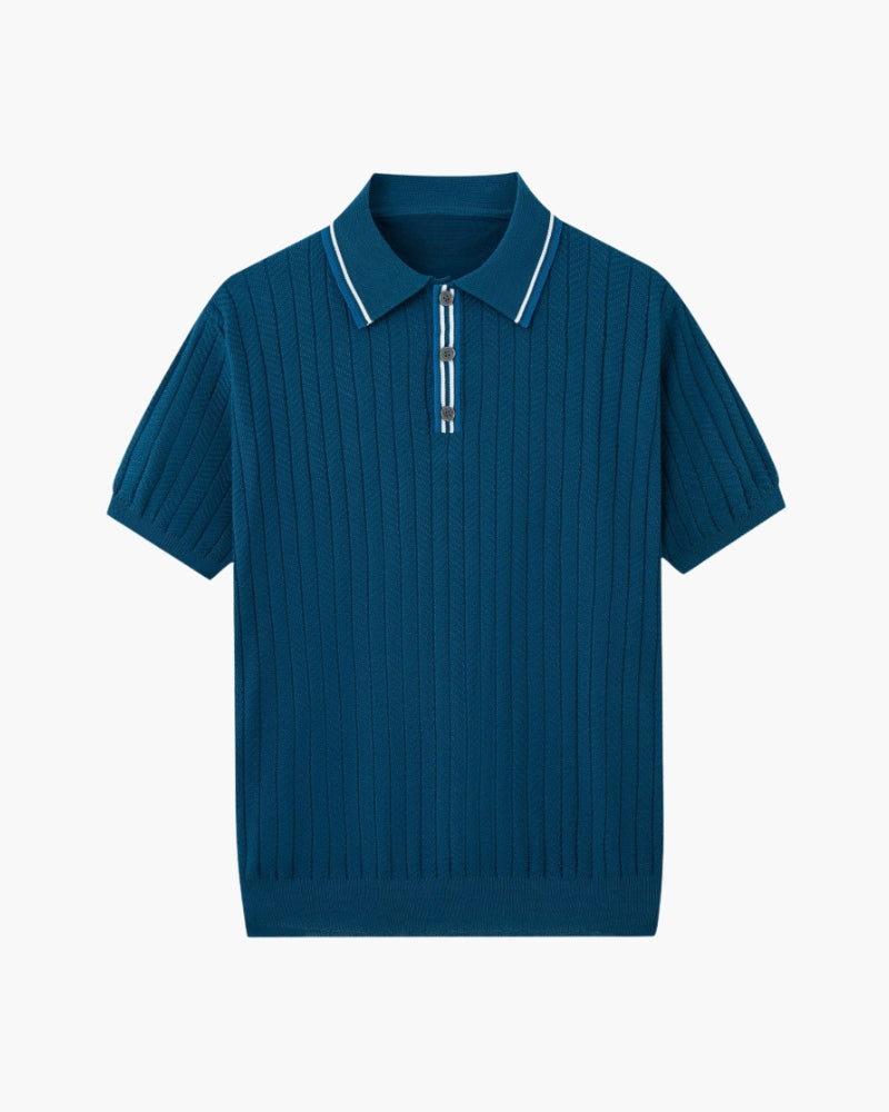 Knit Polo Shirt in Bali Style - Lightweight Cotton for Casual Wear