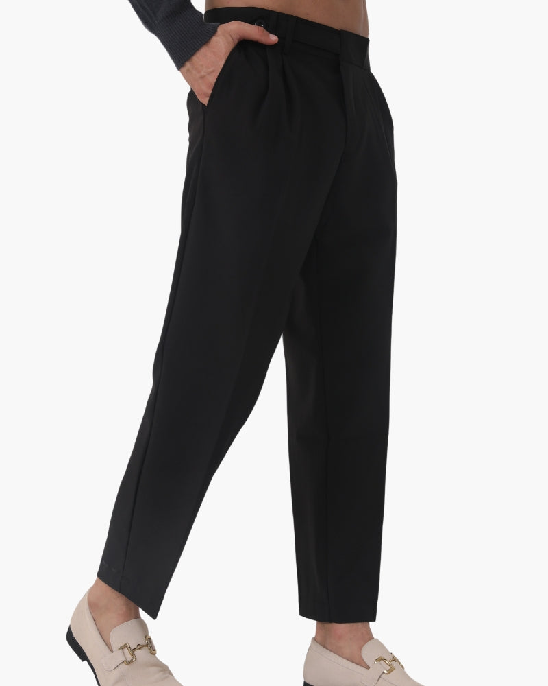 High Waist Trousers in Soft Fabric - Chic Parisian Style for Everyday Wear
