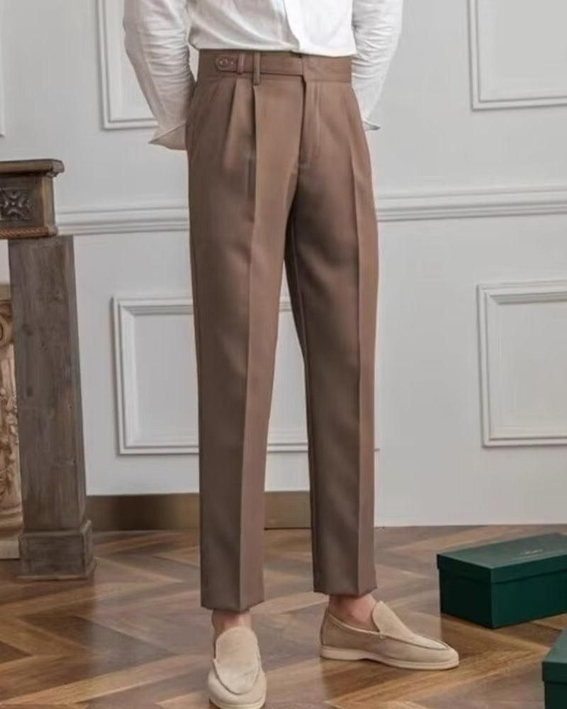 High Waist Trousers in Soft Fabric - Chic Parisian Style for Everyday Wear