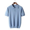 Cashmere Polo Shirt for Men | Classic Style | 100% Soft Cashmere Fabric
