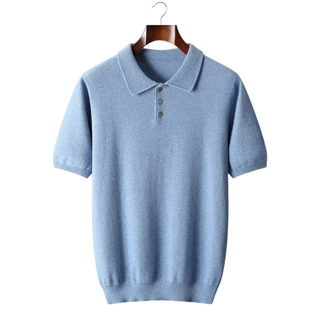 Cashmere Polo Shirt for Men | Classic Style | 100% Soft Cashmere Fabric