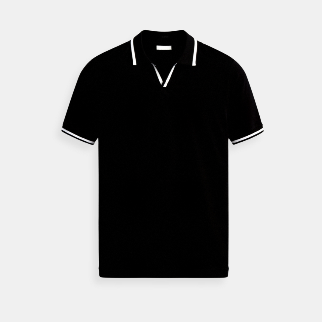 Contrast Slim Fit Polo Shirt for Men - Lightweight Cotton Blend Casual Wear