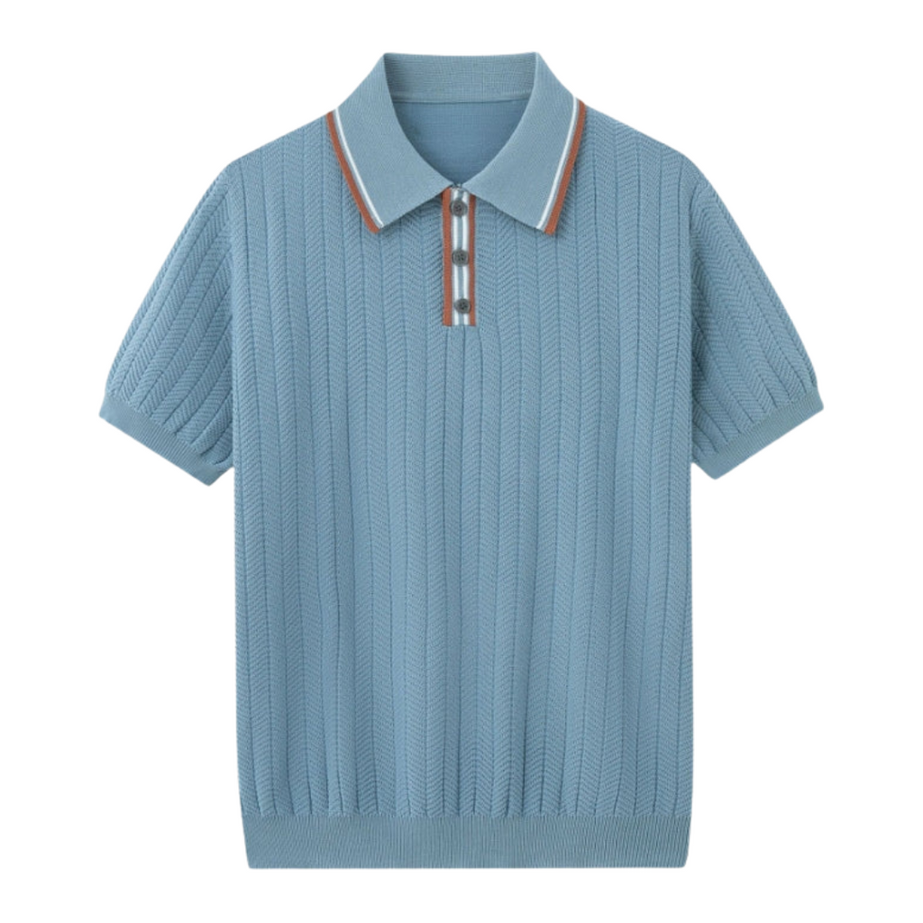 Knit Polo Shirt for Men - Lightweight Bali Fabric - Casual Wear - Multiple Colors