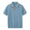 Knit Polo Shirt for Men - Lightweight Bali Fabric - Casual Wear - Multiple Colors