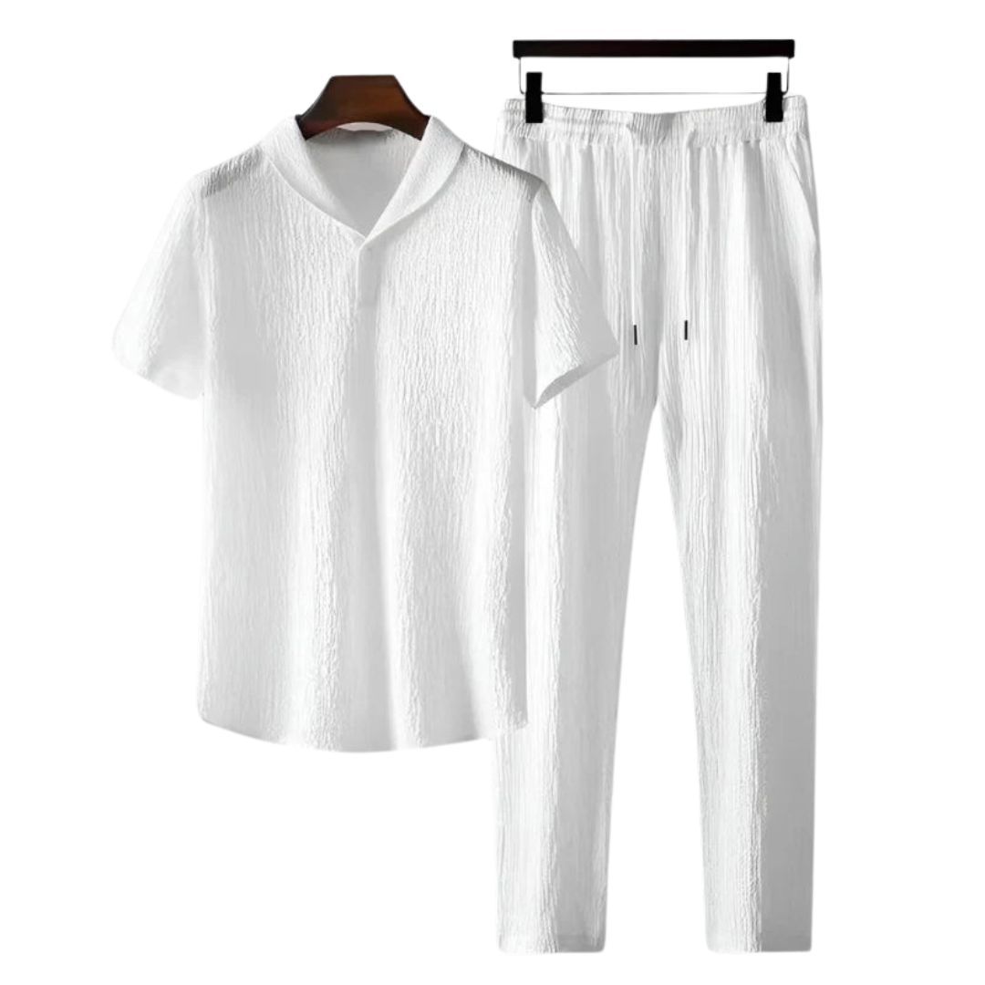 Cotton Polo Shirt and Pants Set for Casual Wear - Comfortable and Stylish Outfit