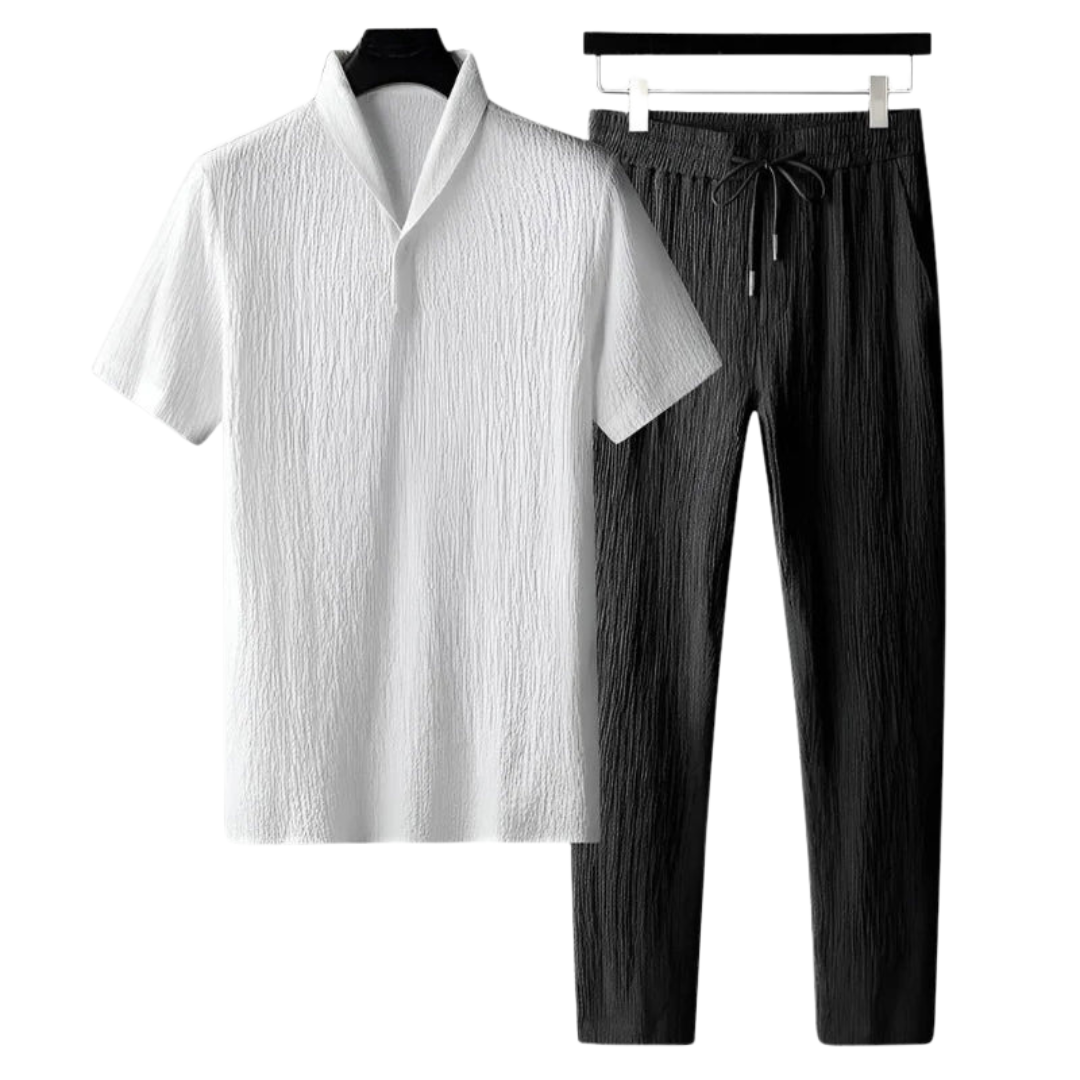 Cotton Polo Shirt and Pants Set for Casual Wear - Comfortable and Stylish Outfit