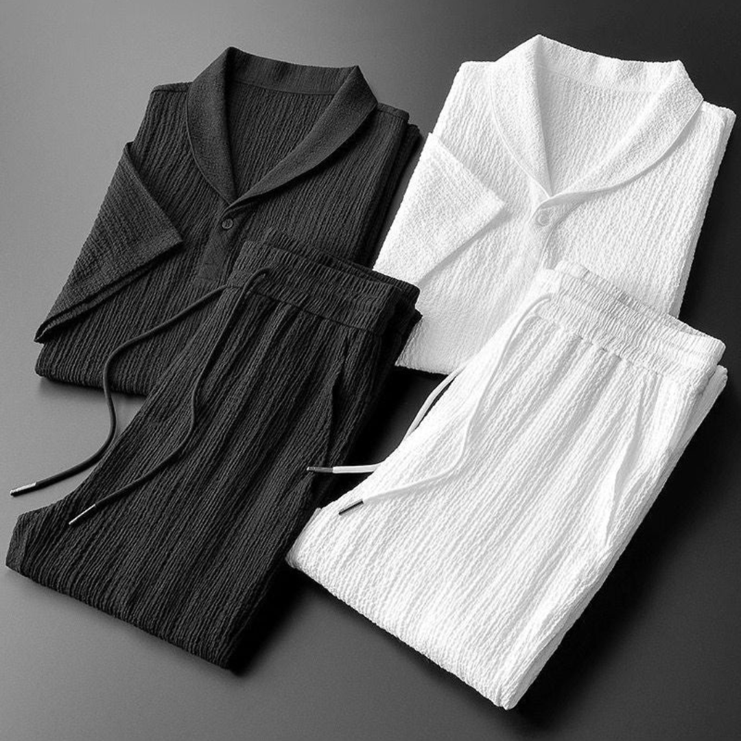 Cotton Polo Shirt and Pants Set for Casual Wear - Comfortable and Stylish Outfit
