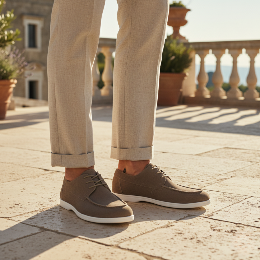 Suede Lace-Up Shoes for Men | Casual Footwear | Comfortable Everyday Style