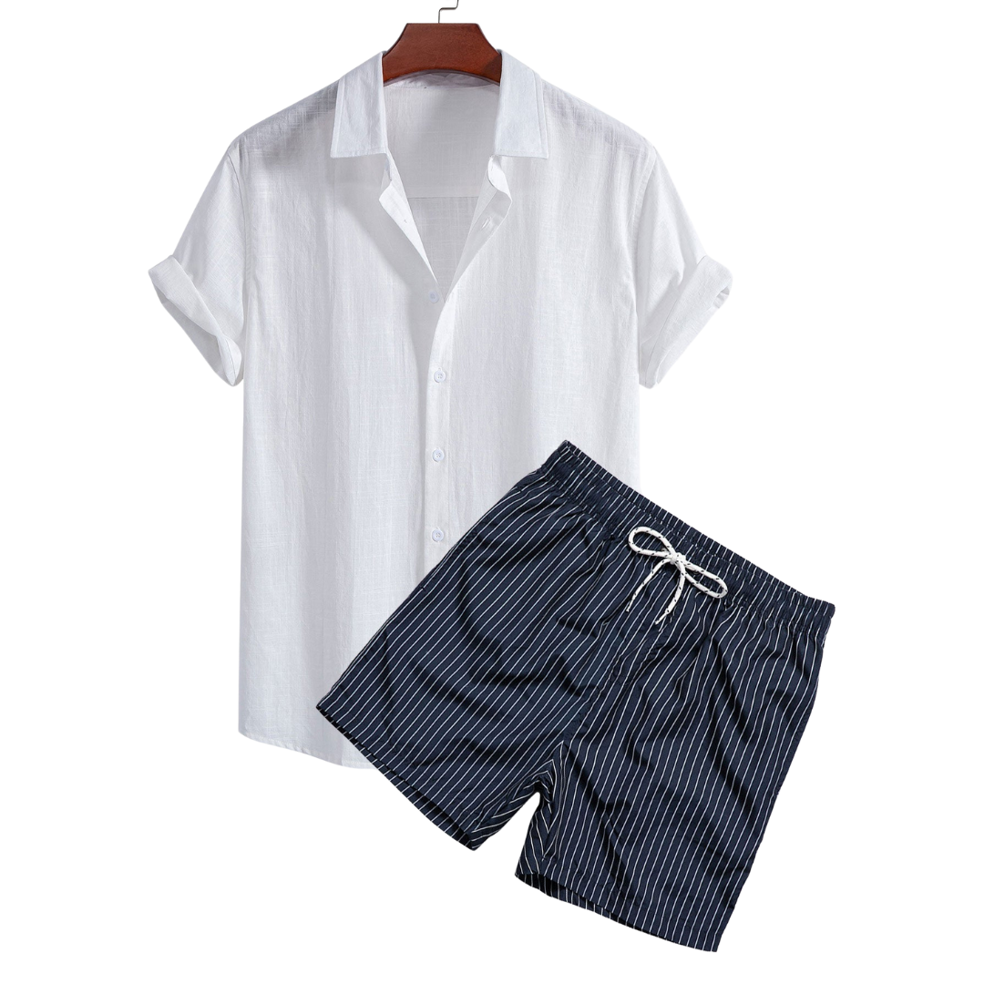 Short-Sleeved Swim Set for Women - Quick-Dry Fabric, Stylish Design