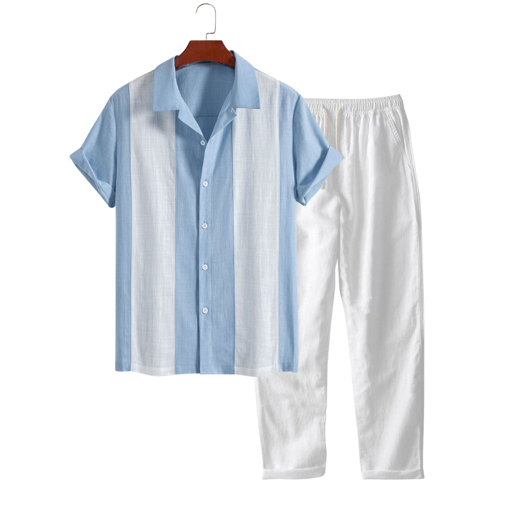 Grenada Short-Sleeved Set - Lightweight Cotton Casual Outfit for Everyday Wear