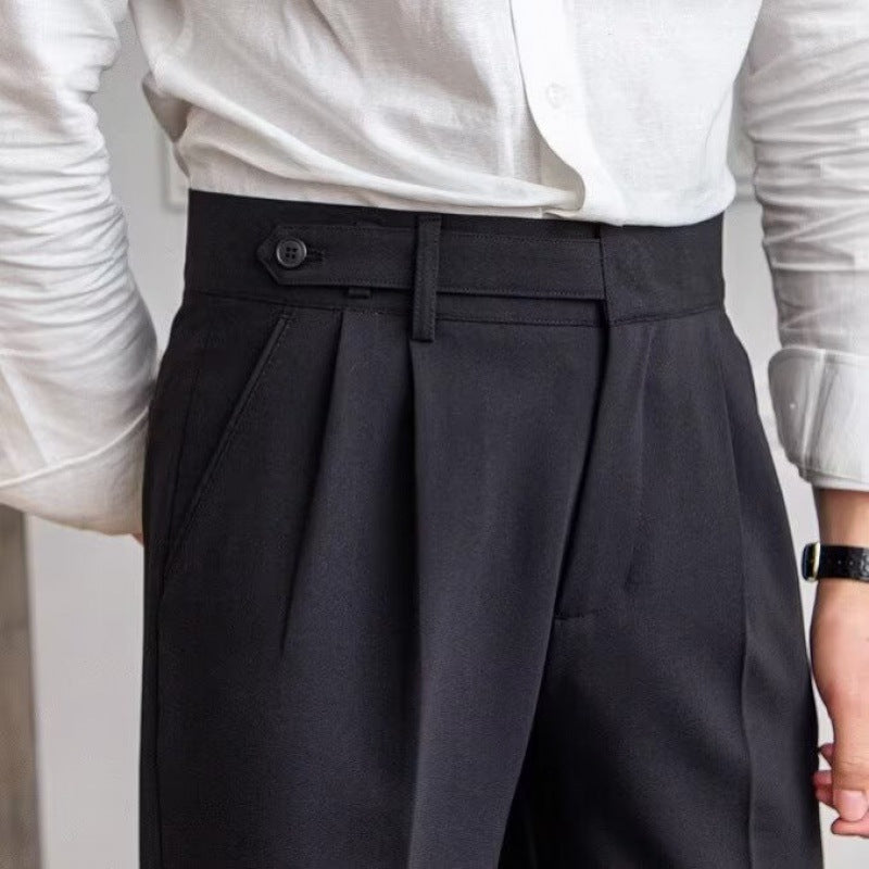 High Waist Trousers in Soft Fabric - Chic Parisian Style for Everyday Wear