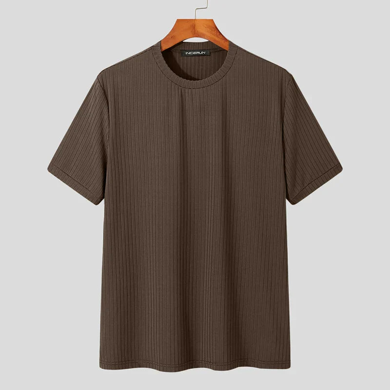 Men's Cotton Casual T-Shirt - Short Sleeve, Everyday Wear, Multiple Colors