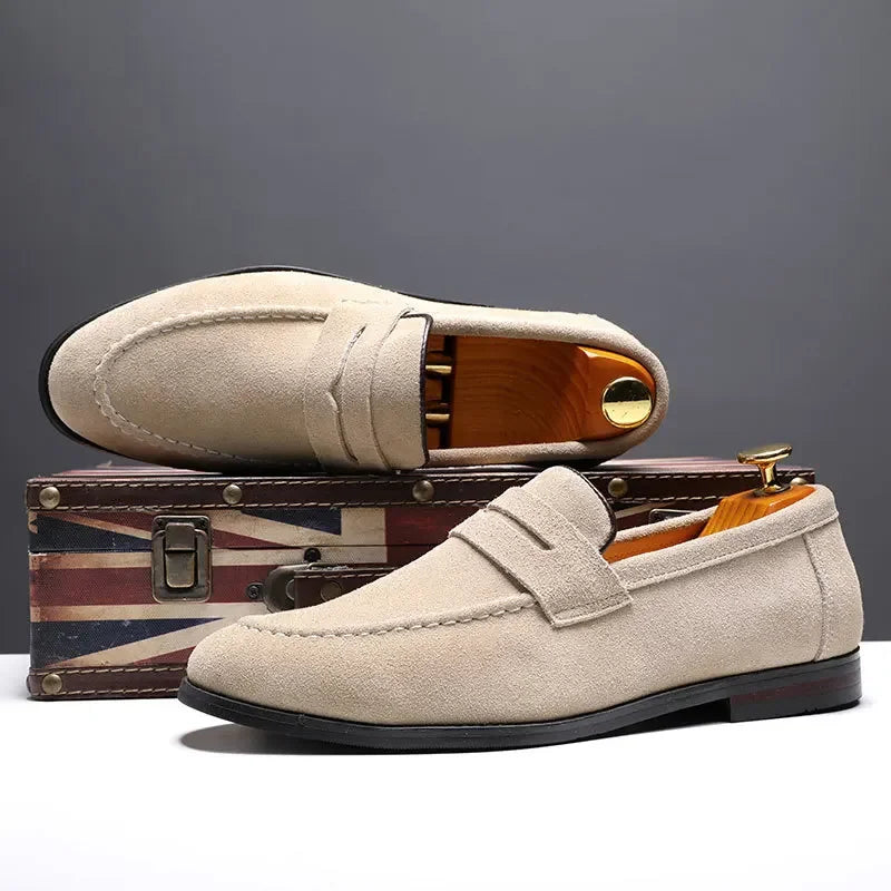 Men's Summer Loafers - Breathable Fabric Casual Slip-On Shoes for Everyday Wear