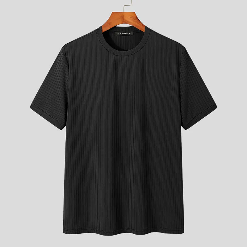 Men's Cotton Casual T-Shirt - Short Sleeve, Everyday Wear, Multiple Colors