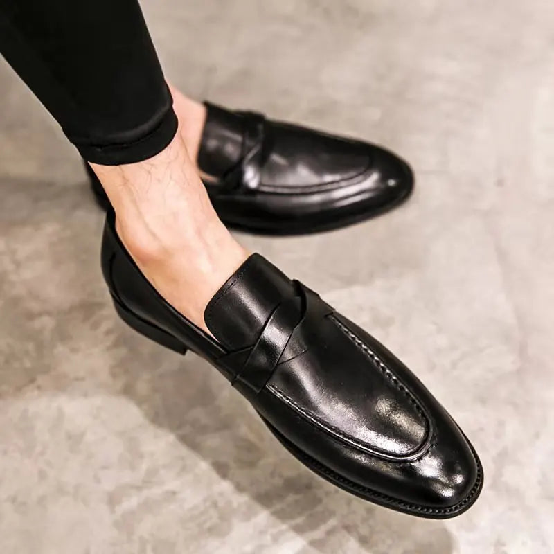 Leather Casual Loafers for Everyday Wear - Comfortable Slip-On Design