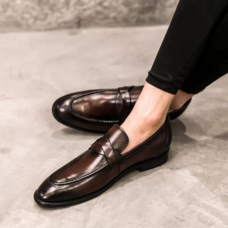 Leather Casual Loafers for Everyday Wear - Comfortable Slip-On Design