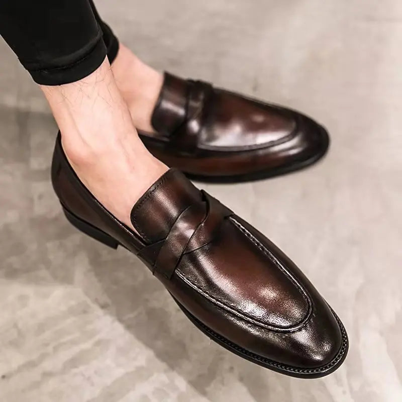 Leather Casual Loafers for Everyday Wear - Comfortable Slip-On Design