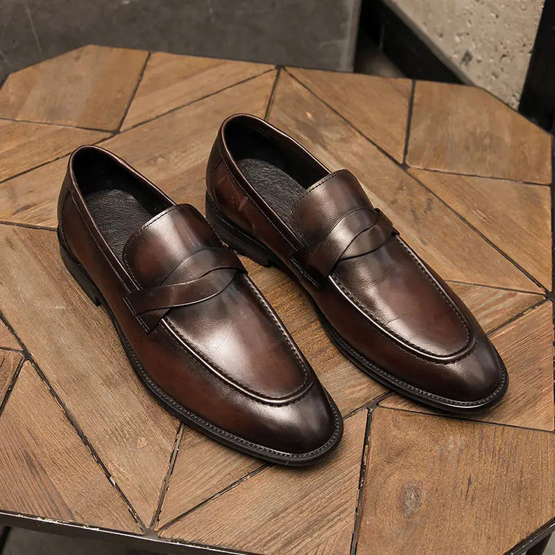 Leather Casual Loafers for Everyday Wear - Comfortable Slip-On Design