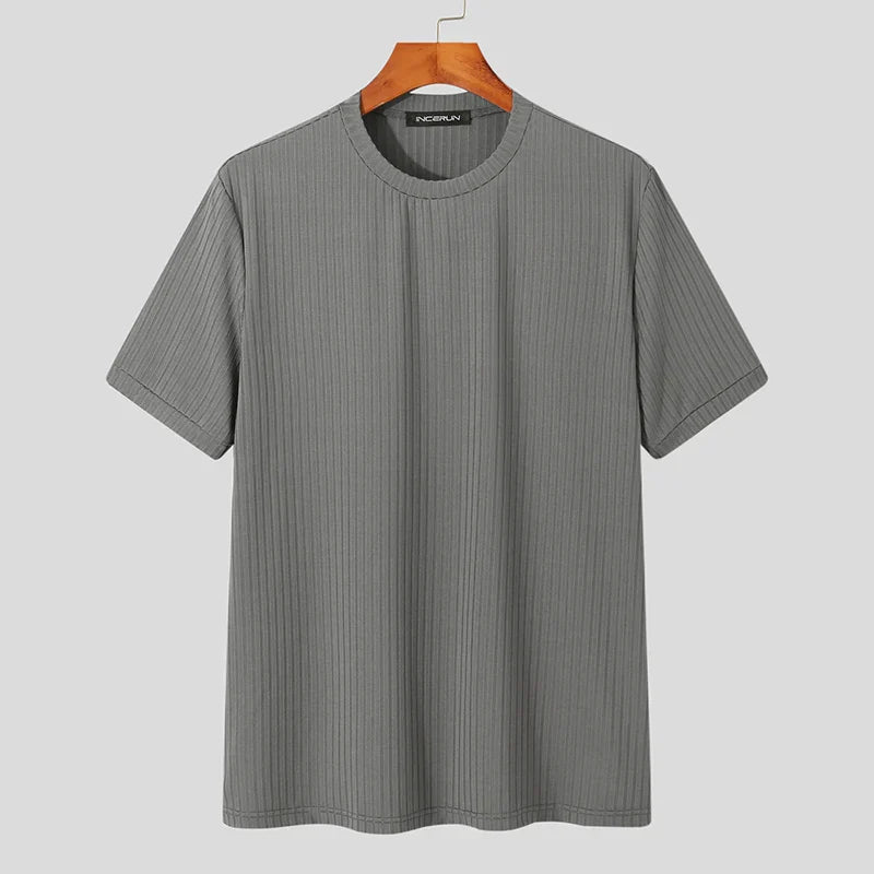 Men's Cotton Casual T-Shirt - Short Sleeve, Everyday Wear, Multiple Colors