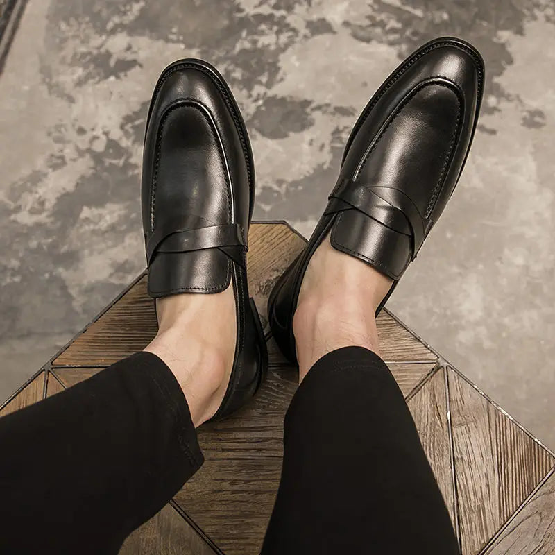 Leather Casual Loafers for Everyday Wear - Comfortable Slip-On Design
