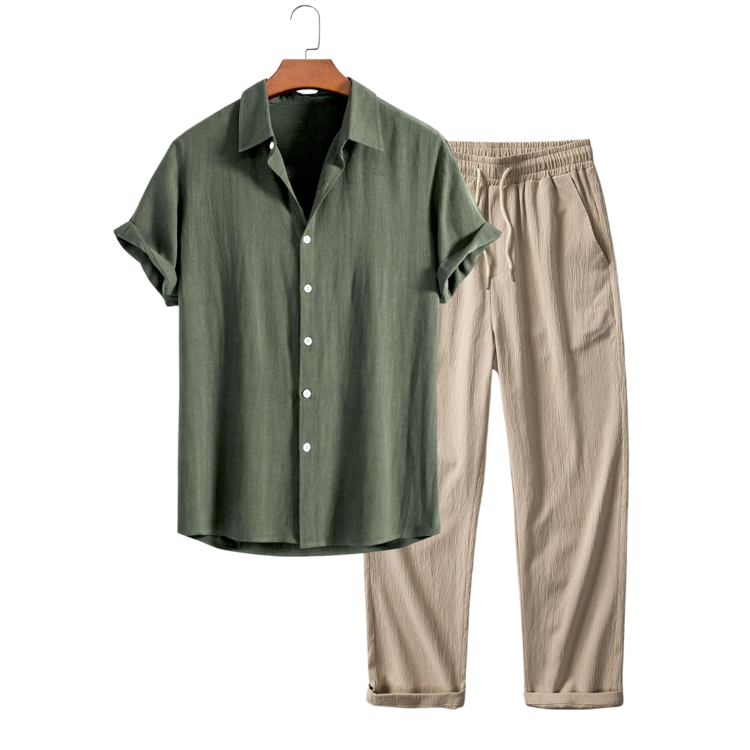 Short Sleeve Zanzibar Set - Lightweight Cotton Casual Wear for Everyday Use