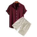 Phuket Short Sleeve Set - Lightweight Cotton Casual Wear for Summer