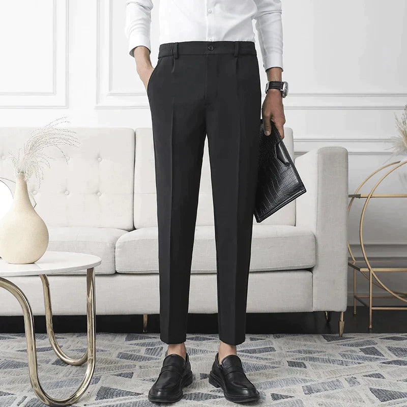 Stretch Fabric Trousers for Women - Comfortable Casual Pants - Versatile Fit