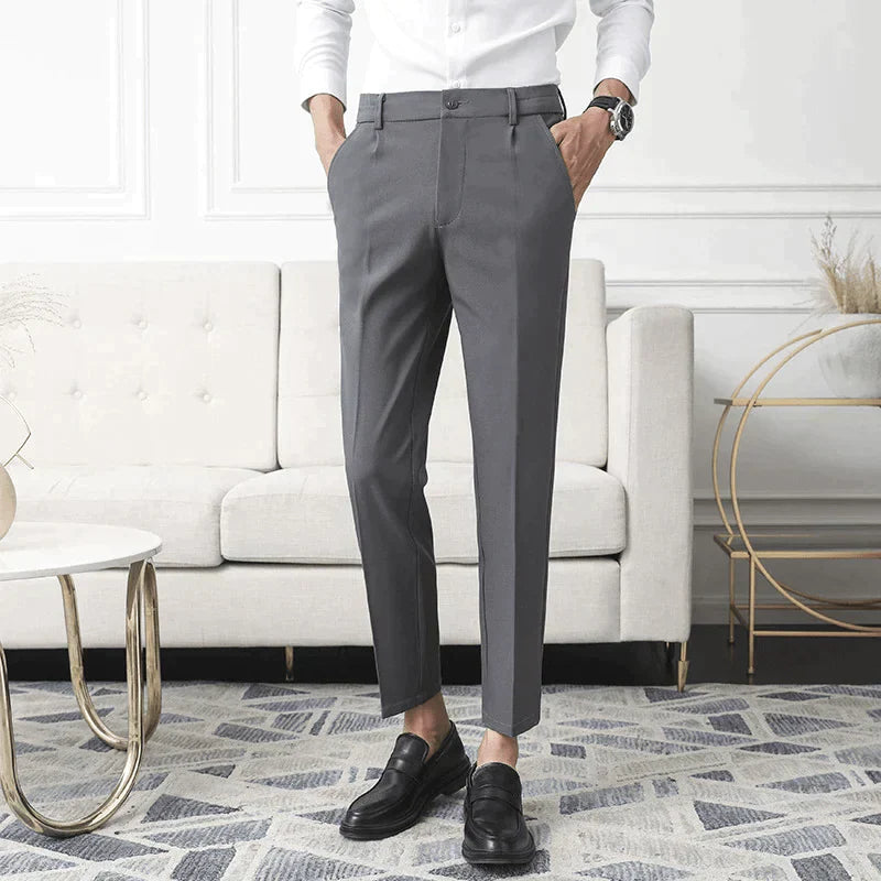 Stretch Fabric Trousers for Women - Comfortable Casual Pants - Versatile Fit