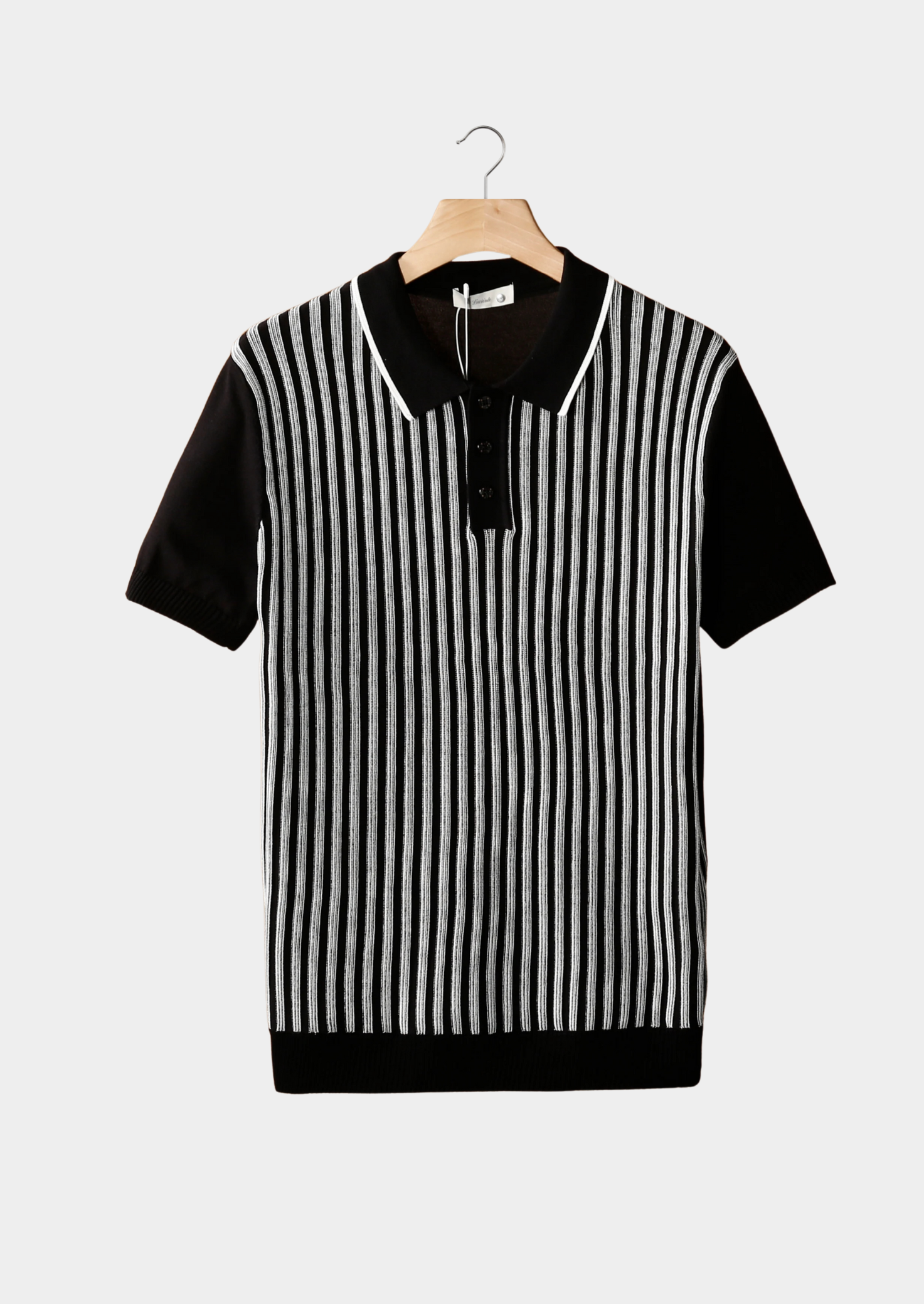 Vertical Striped Polo Shirt for Men - Comfortable Cotton Casual Wear